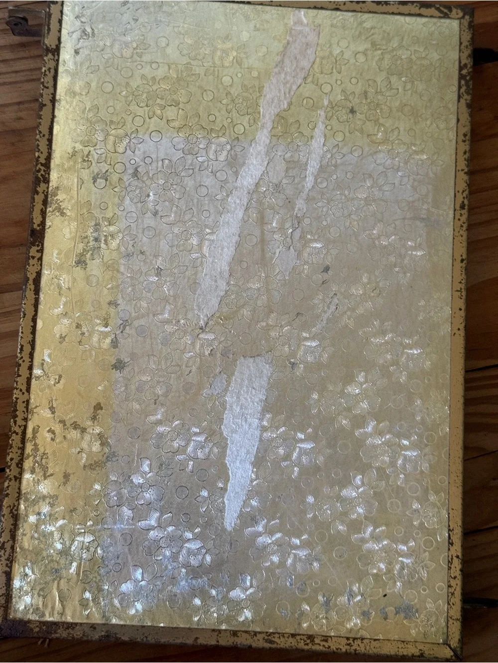 Rare Triptych of Mirrors, France, 1930s Vintage Trifold Vanity Mirror in Gold